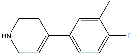 4-(4-fluoro-3-methylphenyl)-1,2,3,6-tetrahydropyridine Struktur