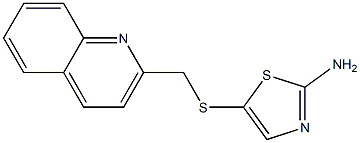 5-[(quinolin-2-ylmethyl)sulfanyl]-1,3-thiazol-2-amine Struktur