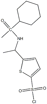 5-[1-(1-cyclohexylacetamido)ethyl]thiophene-2-sulfonyl chloride Struktur