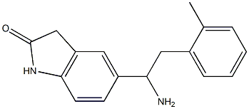 5-[1-amino-2-(2-methylphenyl)ethyl]-2,3-dihydro-1H-indol-2-one Struktur