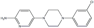 5-[4-(3-chlorophenyl)piperazin-1-yl]pyridin-2-amine Struktur