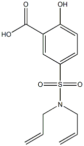 5-[bis(prop-2-en-1-yl)sulfamoyl]-2-hydroxybenzoic acid Struktur