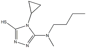 5-[butyl(methyl)amino]-4-cyclopropyl-4H-1,2,4-triazole-3-thiol Struktur