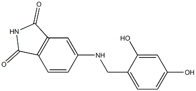 5-{[(2,4-dihydroxyphenyl)methyl]amino}-2,3-dihydro-1H-isoindole-1,3-dione Struktur