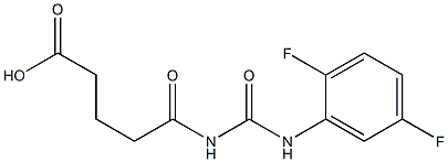 5-{[(2,5-difluorophenyl)carbamoyl]amino}-5-oxopentanoic acid Struktur