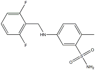 5-{[(2,6-difluorophenyl)methyl]amino}-2-methylbenzene-1-sulfonamide Struktur