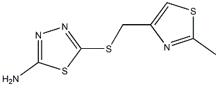 5-{[(2-methyl-1,3-thiazol-4-yl)methyl]sulfanyl}-1,3,4-thiadiazol-2-amine Struktur