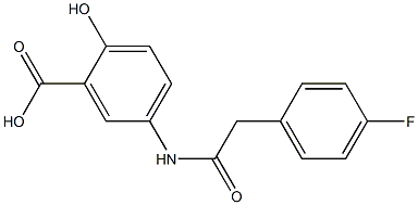 5-{[(4-fluorophenyl)acetyl]amino}-2-hydroxybenzoic acid Struktur