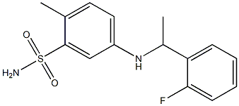 5-{[1-(2-fluorophenyl)ethyl]amino}-2-methylbenzene-1-sulfonamide Struktur