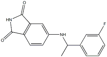 5-{[1-(3-fluorophenyl)ethyl]amino}-2,3-dihydro-1H-isoindole-1,3-dione Struktur