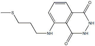 5-{[3-(methylsulfanyl)propyl]amino}-1,2,3,4-tetrahydrophthalazine-1,4-dione Struktur