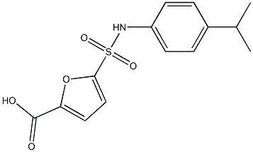 5-{[4-(propan-2-yl)phenyl]sulfamoyl}furan-2-carboxylic acid Struktur