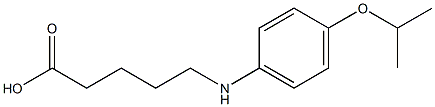 5-{[4-(propan-2-yloxy)phenyl]amino}pentanoic acid Struktur