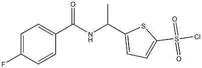 5-{1-[(4-fluorophenyl)formamido]ethyl}thiophene-2-sulfonyl chloride Struktur