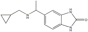 5-{1-[(cyclopropylmethyl)amino]ethyl}-2,3-dihydro-1H-1,3-benzodiazol-2-one Struktur