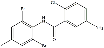 5-amino-2-chloro-N-(2,6-dibromo-4-methylphenyl)benzamide Struktur