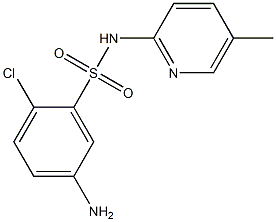 5-amino-2-chloro-N-(5-methylpyridin-2-yl)benzene-1-sulfonamide Struktur