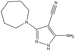 5-amino-3-azepan-1-yl-1H-pyrazole-4-carbonitrile Struktur