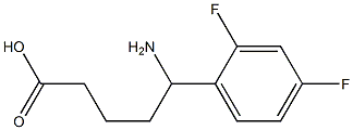 5-amino-5-(2,4-difluorophenyl)pentanoic acid Struktur