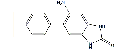 5-amino-6-(4-tert-butylphenyl)-1,3-dihydro-2H-benzimidazol-2-one Struktur