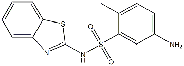 5-amino-N-(1,3-benzothiazol-2-yl)-2-methylbenzene-1-sulfonamide Struktur