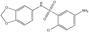 5-amino-N-(2H-1,3-benzodioxol-5-yl)-2-chlorobenzene-1-sulfonamide Struktur