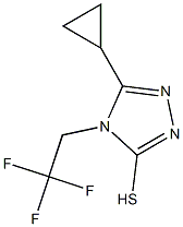 5-cyclopropyl-4-(2,2,2-trifluoroethyl)-4H-1,2,4-triazole-3-thiol Struktur