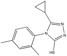 5-cyclopropyl-4-(2,4-dimethylphenyl)-4H-1,2,4-triazole-3-thiol Struktur