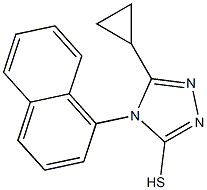 5-cyclopropyl-4-(naphthalen-1-yl)-4H-1,2,4-triazole-3-thiol Struktur