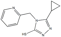 5-cyclopropyl-4-(pyridin-2-ylmethyl)-4H-1,2,4-triazole-3-thiol Struktur