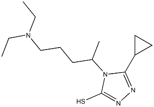 5-cyclopropyl-4-[4-(diethylamino)-1-methylbutyl]-4H-1,2,4-triazole-3-thiol Struktur