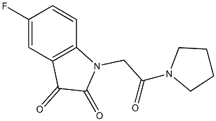 5-fluoro-1-[2-oxo-2-(pyrrolidin-1-yl)ethyl]-2,3-dihydro-1H-indole-2,3-dione Struktur