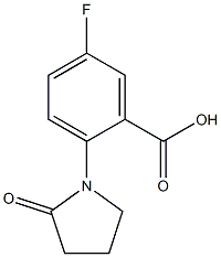 5-fluoro-2-(2-oxopyrrolidin-1-yl)benzoic acid Struktur