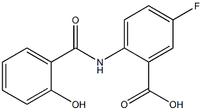 5-fluoro-2-[(2-hydroxybenzene)amido]benzoic acid Struktur