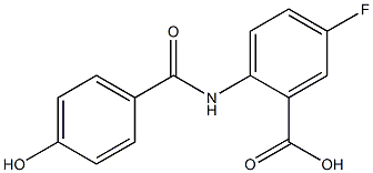 5-fluoro-2-[(4-hydroxybenzoyl)amino]benzoic acid Struktur