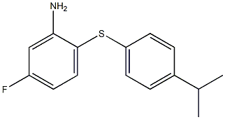 5-fluoro-2-{[4-(propan-2-yl)phenyl]sulfanyl}aniline Struktur