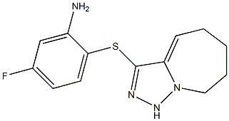 5-fluoro-2-{5H,6H,7H,8H,9H-[1,2,4]triazolo[3,4-a]azepin-3-ylsulfanyl}aniline Struktur