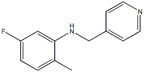 5-fluoro-2-methyl-N-(pyridin-4-ylmethyl)aniline Struktur