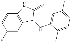 5-fluoro-3-[(2-fluoro-5-methylphenyl)amino]-2,3-dihydro-1H-indol-2-one Struktur