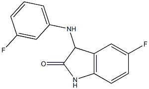 5-fluoro-3-[(3-fluorophenyl)amino]-2,3-dihydro-1H-indol-2-one Struktur