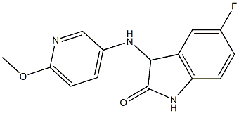 5-fluoro-3-[(6-methoxypyridin-3-yl)amino]-2,3-dihydro-1H-indol-2-one Struktur