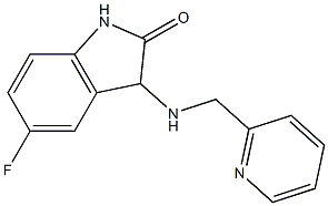 5-fluoro-3-[(pyridin-2-ylmethyl)amino]-2,3-dihydro-1H-indol-2-one Struktur