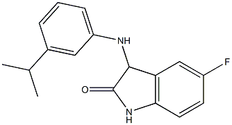 5-fluoro-3-{[3-(propan-2-yl)phenyl]amino}-2,3-dihydro-1H-indol-2-one Struktur