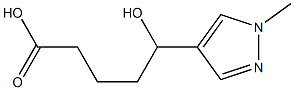 5-hydroxy-5-(1-methyl-1H-pyrazol-4-yl)pentanoic acid Struktur