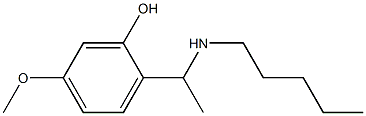 5-methoxy-2-[1-(pentylamino)ethyl]phenol Struktur