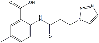 5-methyl-2-[3-(1H-1,2,3-triazol-1-yl)propanamido]benzoic acid Struktur