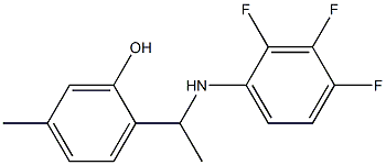 5-methyl-2-{1-[(2,3,4-trifluorophenyl)amino]ethyl}phenol Struktur