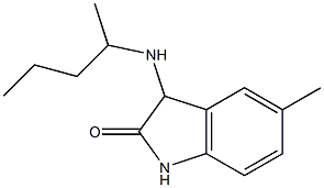 5-methyl-3-(pentan-2-ylamino)-2,3-dihydro-1H-indol-2-one Struktur