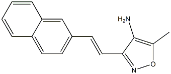 5-methyl-3-[(E)-2-(2-naphthyl)vinyl]isoxazol-4-amine Struktur