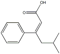 5-methyl-3-phenylhex-2-enoic acid Struktur